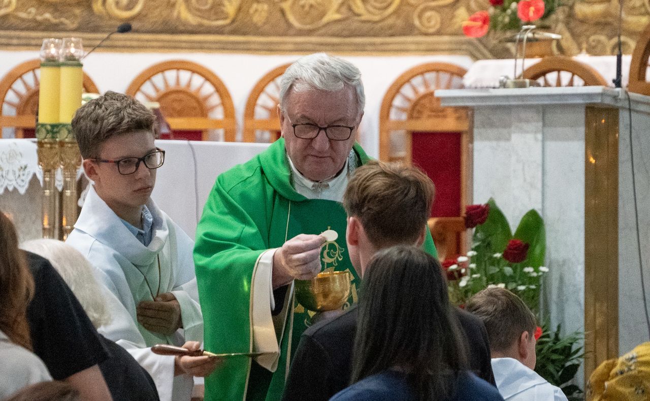 Msza św. dziękczynna ks. Stanisława Oracza w parafii w Pile