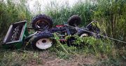 Tragedia podczas koszenia trawy. Ciągnik spadł ze skarpy
