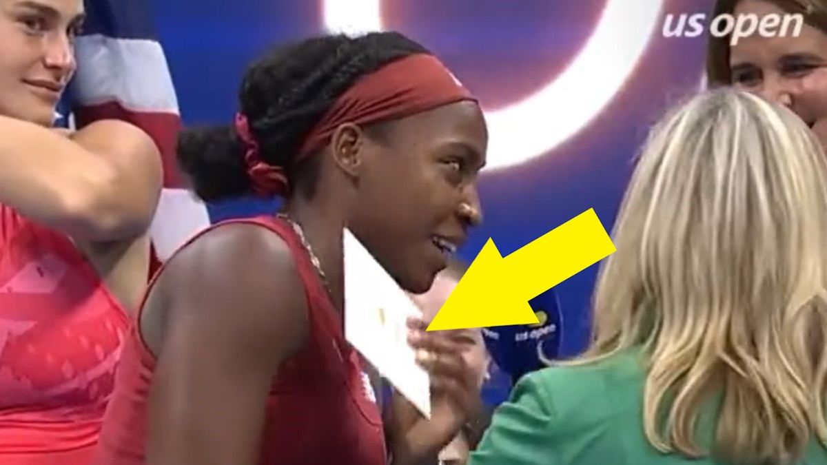 Coco Gauff z czekiem na 3 mln dolarów