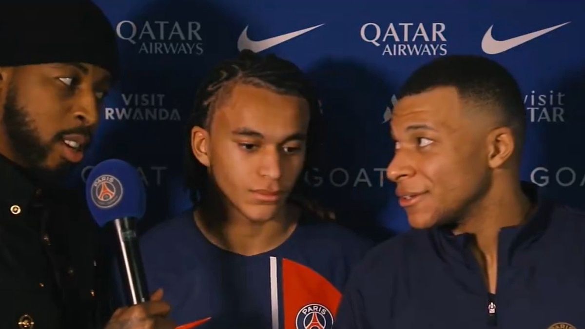Kylian Mbappe przerwał wywiad Presnela Kimpembe z Ethanem