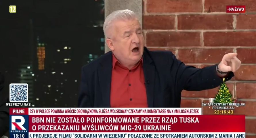 Piotr Ikonowicz wyszedł ze studia Republiki po kłótni z Miłoszem Kłeczkiem
