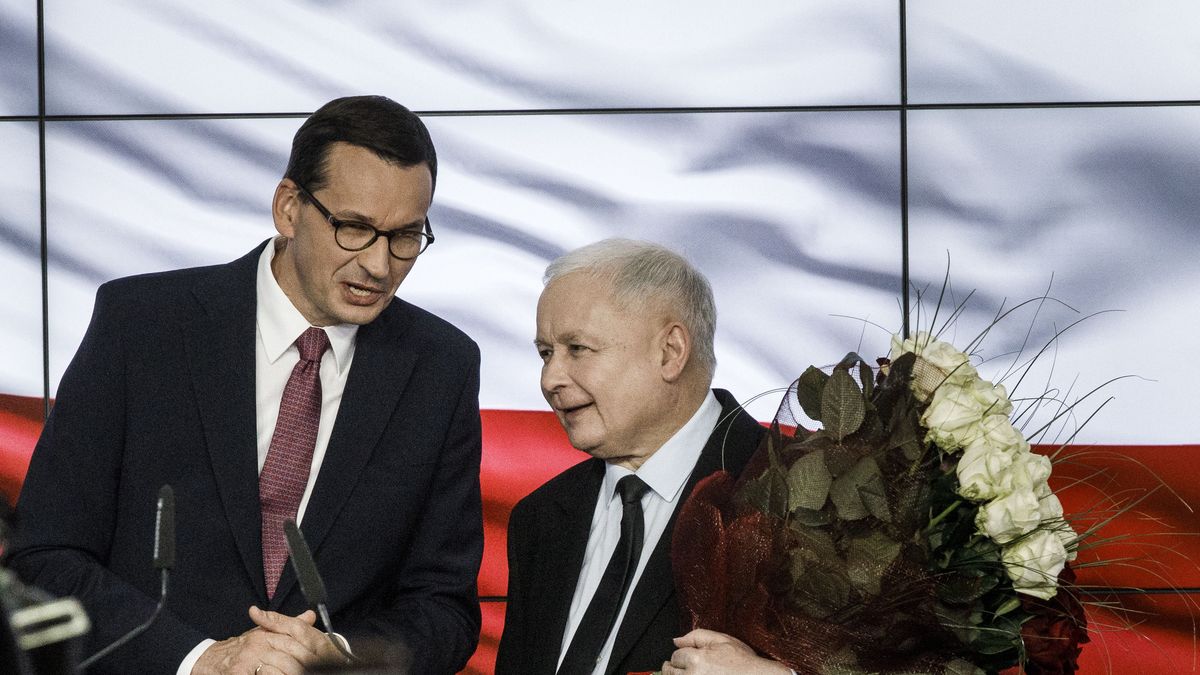 Premier Mateusz Morawiecki i prezes PiS Jarosław Kaczyński