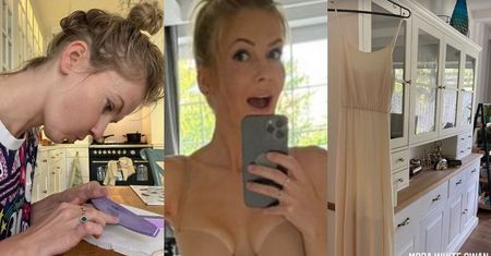 Edyta Pazura przeżywa pierwsze wyjście na ściankę po lockdownie, pozując w "MODELUJĄCYCH GATKACH" (ZDJĘCIA)