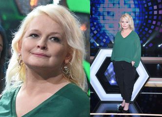 Odmieniona Dominika Ostałowska pozuje na planie "Jaka To Melodia?" (FOTO)