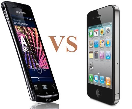 Xperia arc vs iPhone 4