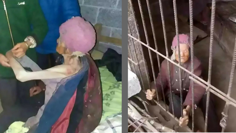 Kobieta była uwięziona przez syna i jego żonę