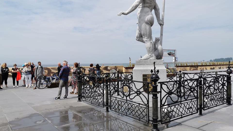 Helski Neptun jeszcze przed uszkodzeniem