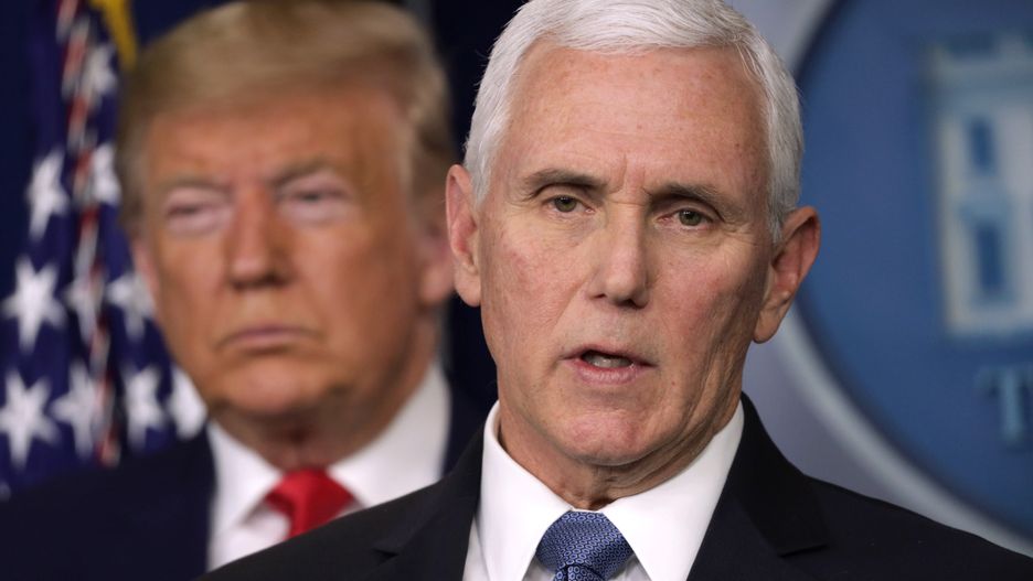 President Trump Holds News Conference On Coronavirus At The White House
WASHINGTON, DC - FEBRUARY 29:   U.S. President Donald Trump listens as Vice President Mike Pence speaks during a news conference at the James Brady Press Briefing Room at the White House February 29, 2020 in Washington, DC. Department of Health in Washington State has reported the first death in the U.S. related to the coronavirus.  (Photo by Alex Wong/Getty Images)
Alex Wong
bestof, topix
