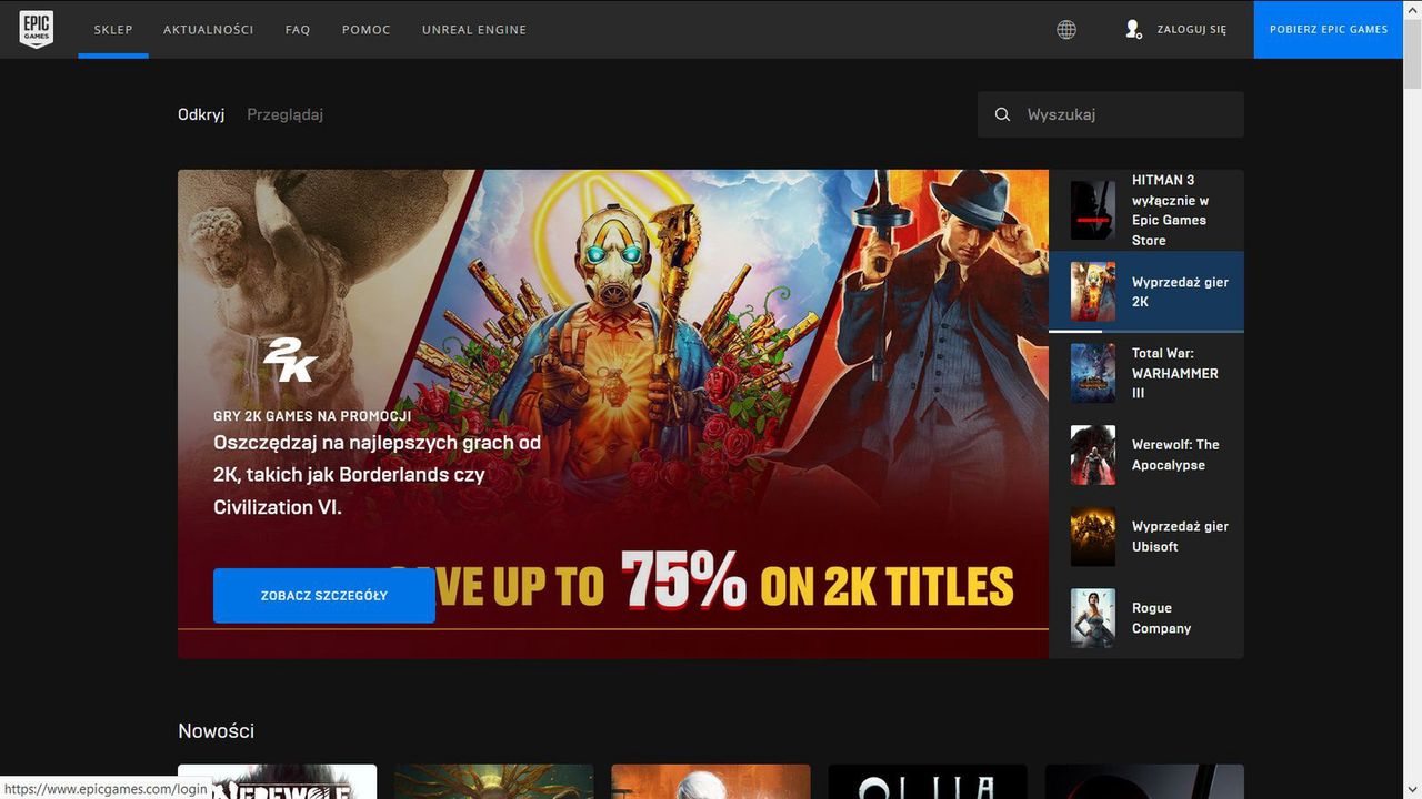 Epic Games Store idzie w ekskluzywność. Lista tytułów imponuje