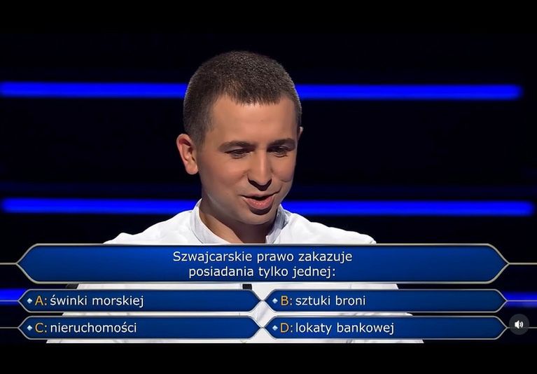 Pan Paweł nie znał prawidłowej odpowiedzi w "Milionerach"
