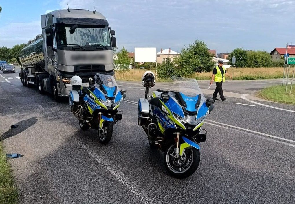 Tragiczny wypadek w Osjakowie w woj. łódzkim z udziałem rowerzysty