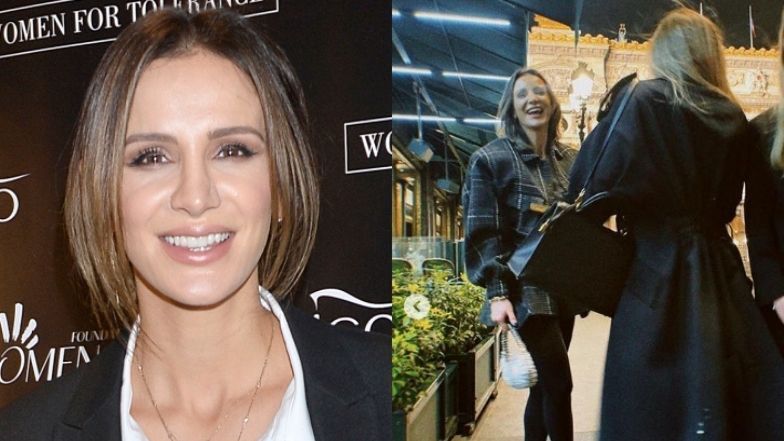 Sara Boruc pozuje z siostrami na Tygodniu Mody w Paryżu