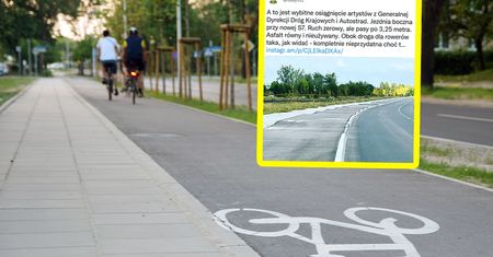Spójrzcie, jaką ścieżkę rowerową zrobili pod Warszawą. To nie żart