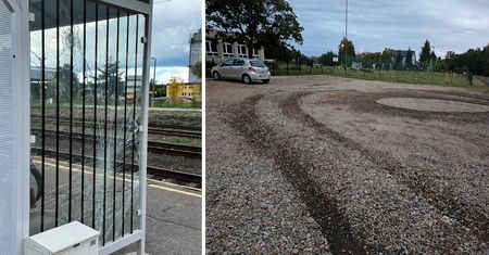 Wandalizm w regionie. Zniszczone wiaty w Gostyninie i parking przy przedszkolu w Podlasiu