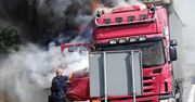 A4: Policjanci ugasili płonącą ciężarówkę, ratując okoliczne pola