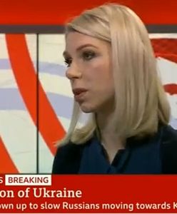 Dziennikarka na wizji zobaczyła swój zbombardowany blok. "Nie mogę uwierzyć"