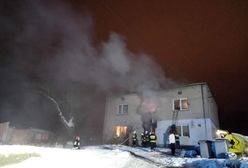 Potężny pożar w Sieradzu. Dwie osoby ranne, w tym dziecko