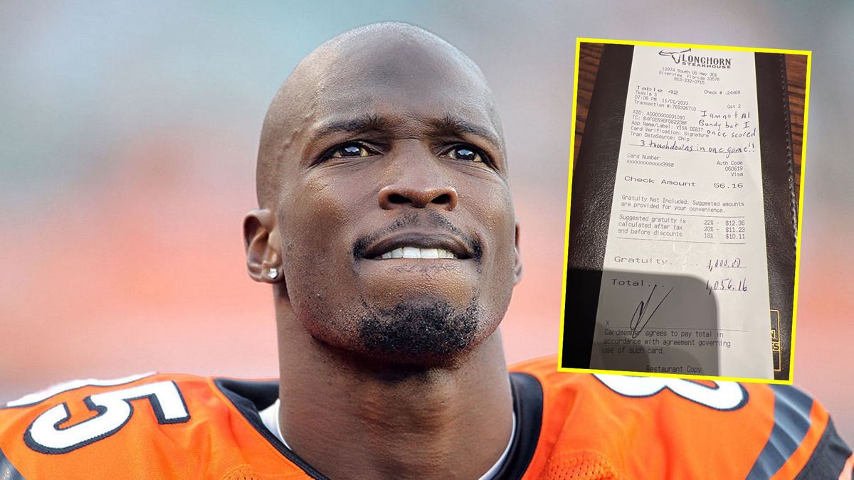Chad "Ochocinco" Johnson po raz kolejny zostawił ogromny napiwek