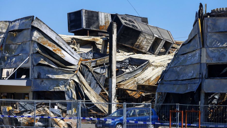 Zniszczenia hali Marywilska 44