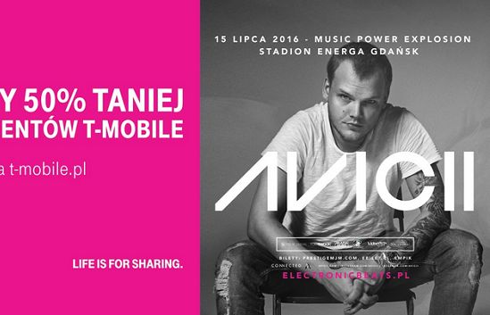 T-Mobile reklamuje się zniżką na bilety na koncert DJ Avicii (wideo)