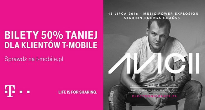 T-Mobile reklamuje się zniżką na bilety na koncert DJ Avicii (wideo)
