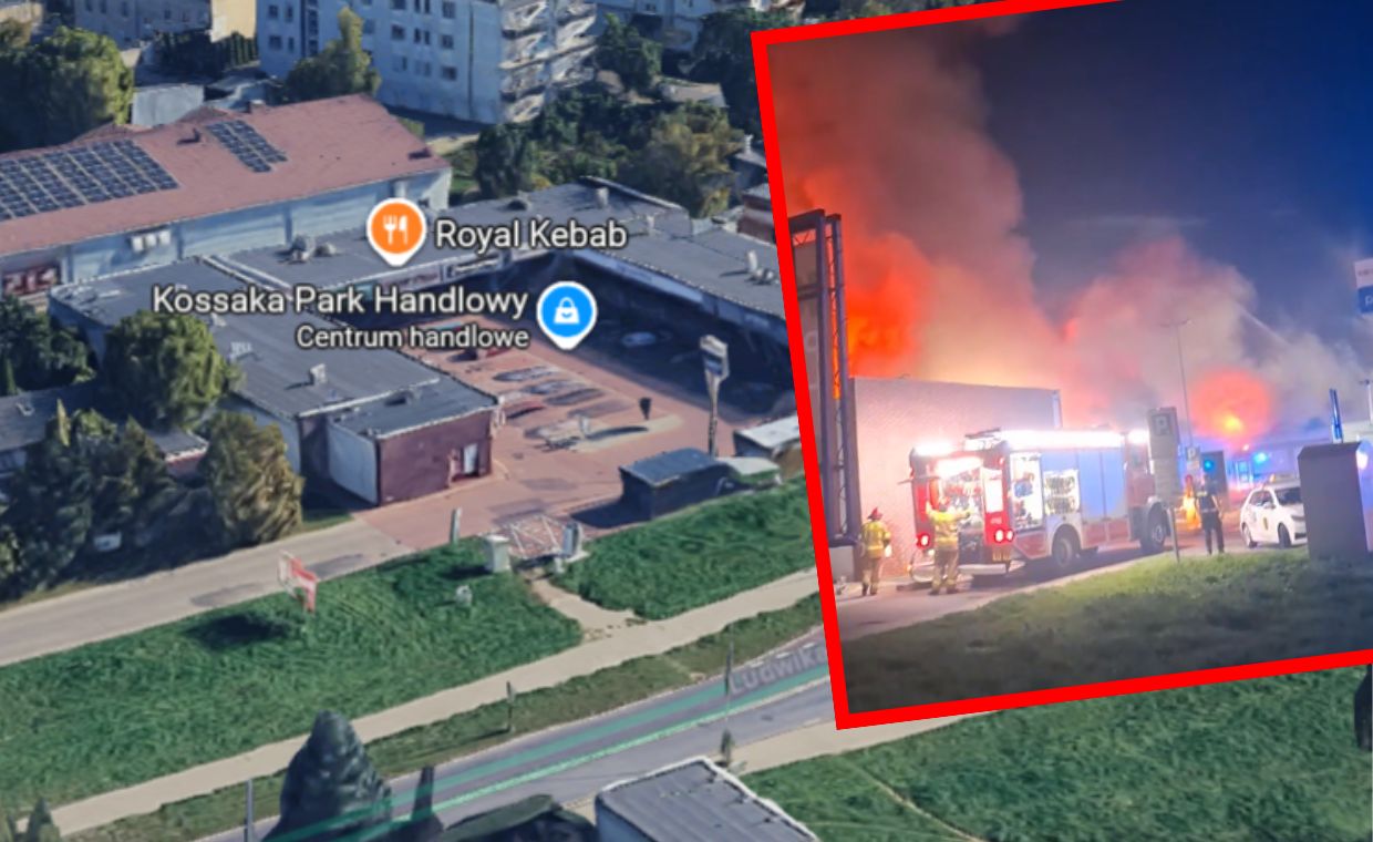 Płomienie nad Bydgoszczą: Pożar gigantycznego centrum handlowego przy Kossaka