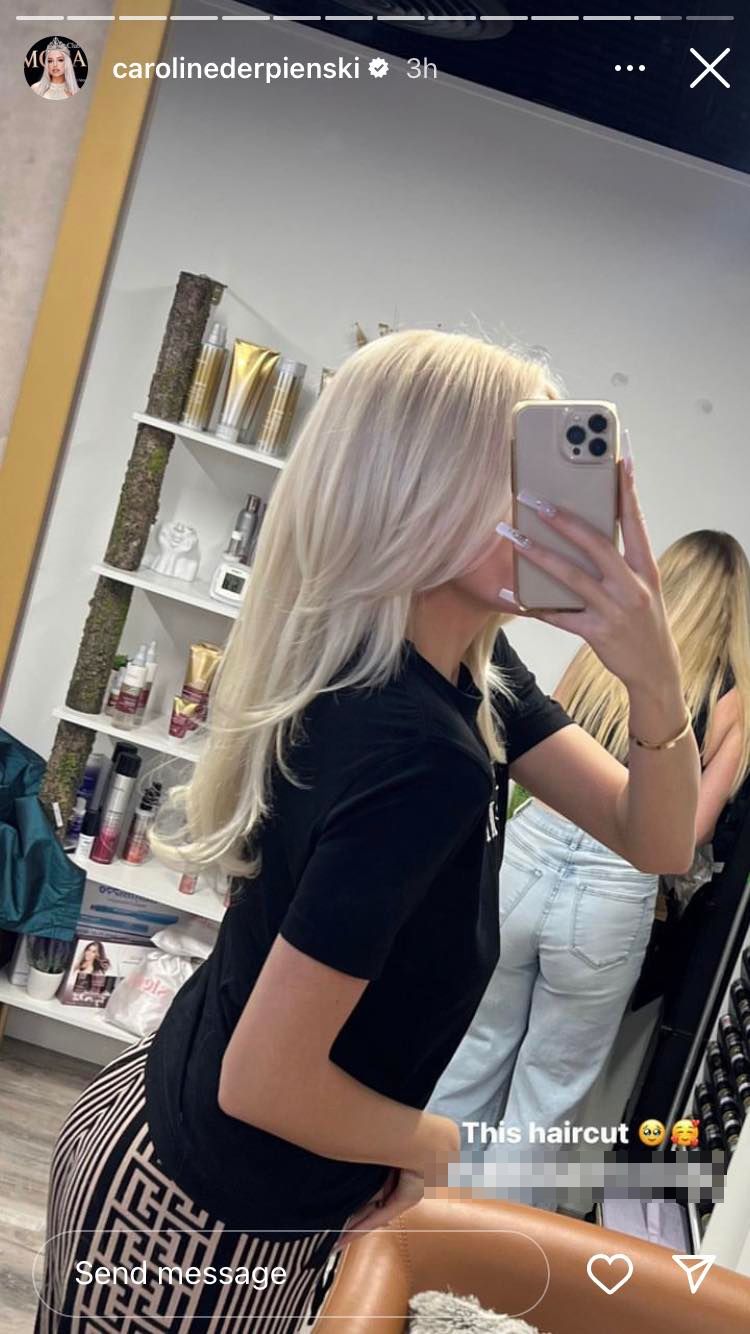 Caroline Derpienski zdjęła doczepy