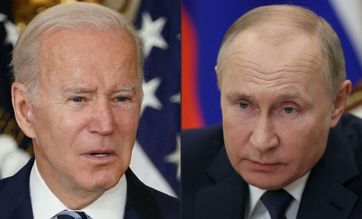 Prezydenci Joe Biden i Władimir Putin. To że będą głównymi postaciami nadchodzącego roku nie jest zaskoczeniem. Role, które sobie przypisali, już tak