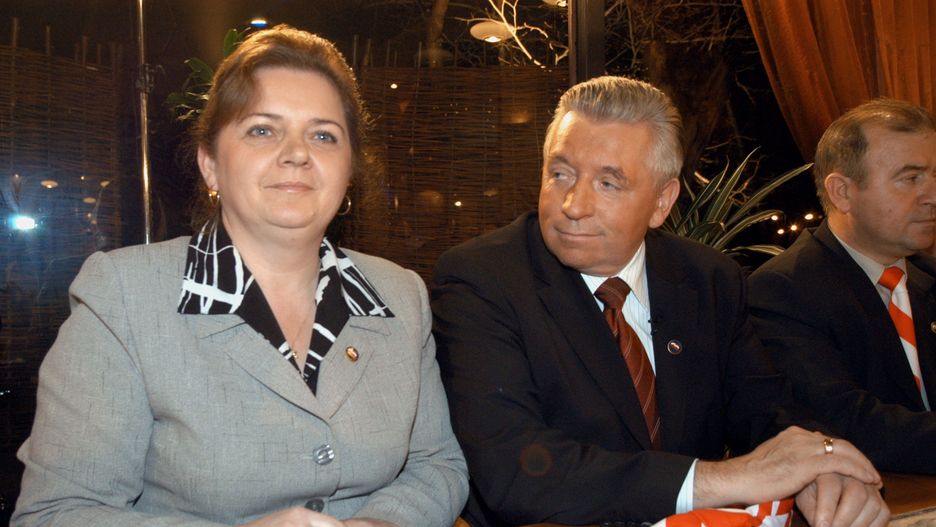 Renata Beger i Andrzej Lepper w 2003 roku