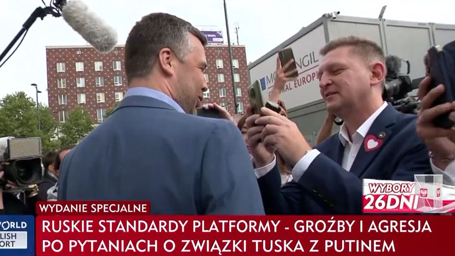 Spięcie na konferencji Donalda Tuska