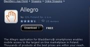Nowe, darmowe aplikacje w BlackBerry App World - Allegro, Onet.pl i Biznes