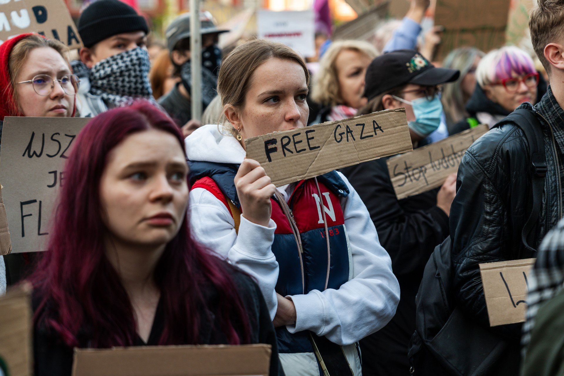 Demonstracja przeciwko działaniom Izraela Gdańsk