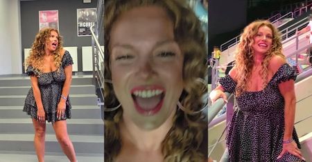 Joanna Liszowska w falbaniastej mini dokazuje na koncercie Ricky'ego Martina (ZDJĘCIA)