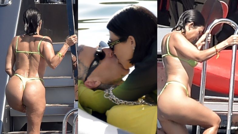 Travis Barker całuje pośladki Kourtney Kardashian