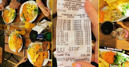 Paragon z Władysławowa zadziwia. Czytelnik pokazał cenę obiadu dla 7 osób