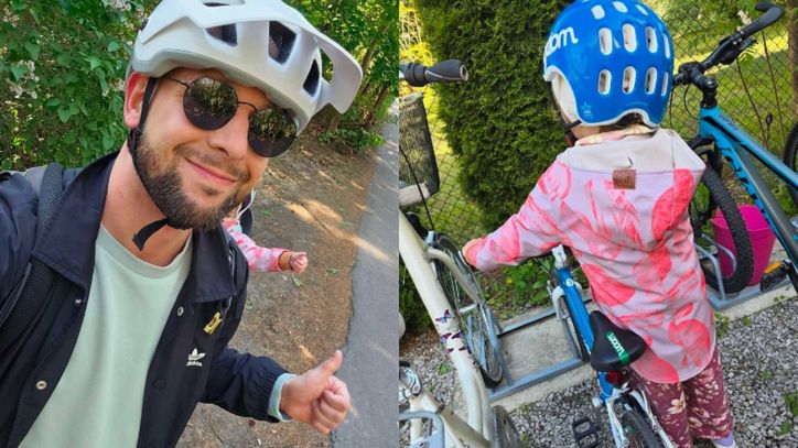 Maciej Pela relacjonuje wyprawę rowerową z córkami