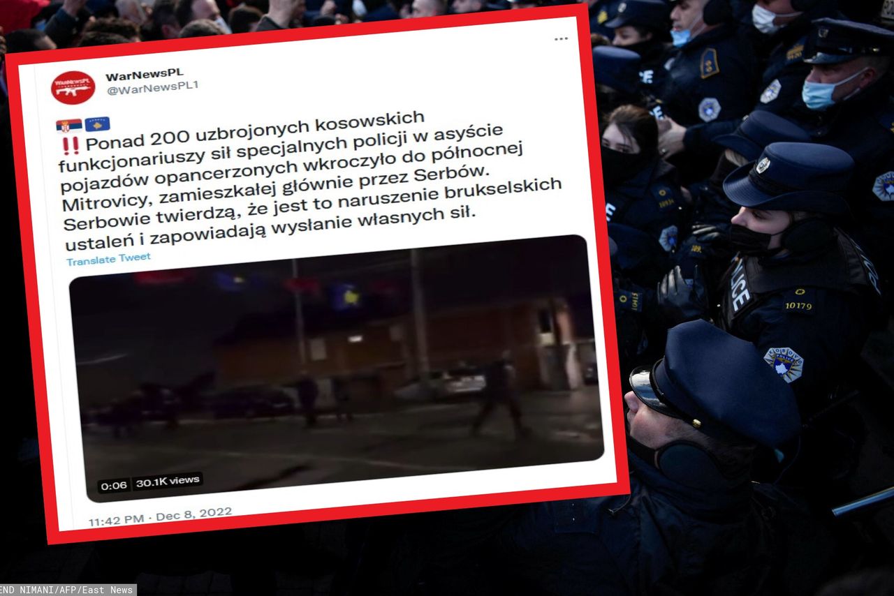 Rośnie napięcie w Kosowie. Na ulicach policja