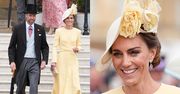Księżna Kate zadała szyku w kanarkowej kreacji na królewskim przyjęciu w ogrodach Pałacu Buckingham