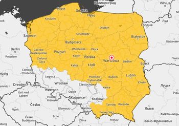 Obowiązują od południa. Niemal cała Polska na żółto
