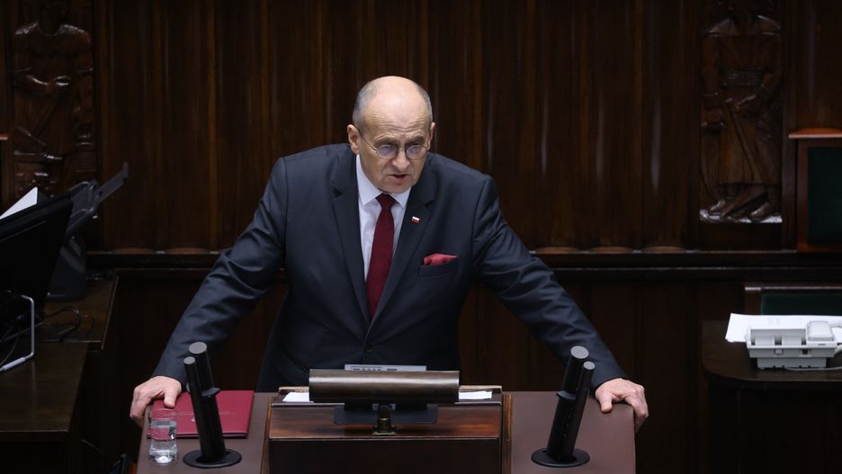 Zbigniew Rau podczas expose w Sejmie