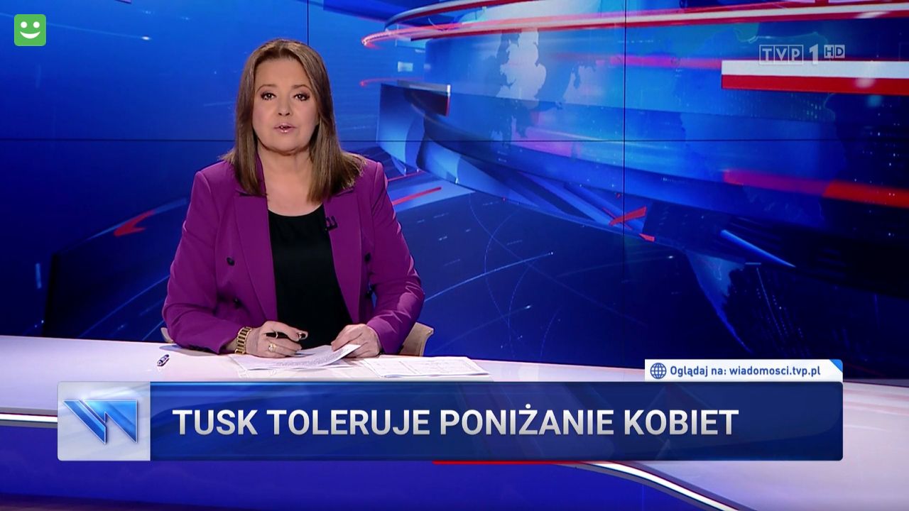 "Wiadomości" wróciły do tematu Tuska jako wroga kobiet