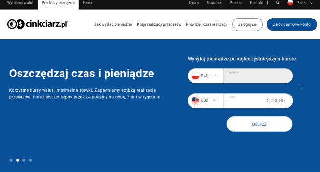 Cinkciarz.pl wprowadza przekazy pieniężne w 24 walutach