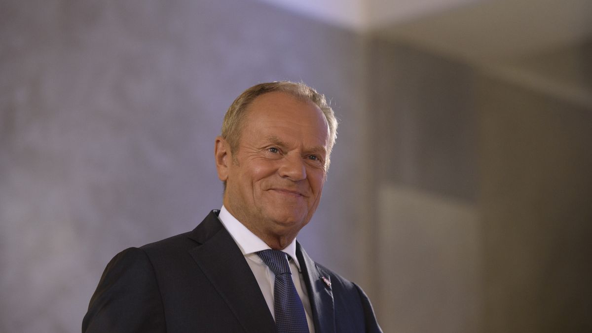 Polish Prime Minister Donald Tusk arrives for a meeting with Dutch Prime Minister Dick Schoof ahead of talks in Warsaw, Poland on July 7, 2025.