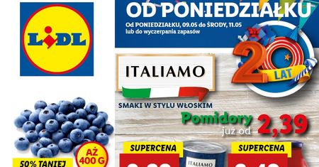Lidl nowa gazetka 9.05-11.05. Promocje w Lidlu od poniedziałku 9 maja
