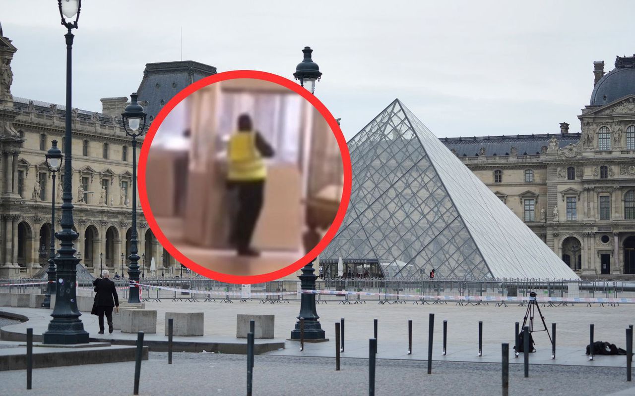 Nagranie z Luwru. Mieli kamizelki. Jedną z nich znaleziono.