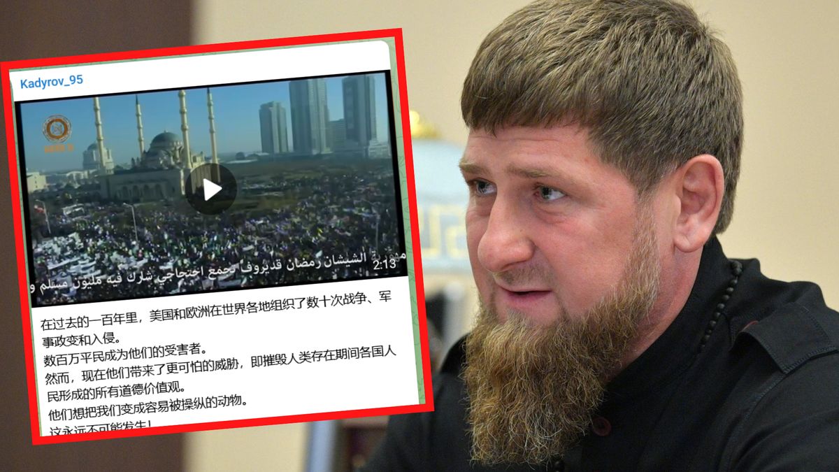 Kadyrow zamieścił na swoim profilu nagranie z konkretnym przekazem