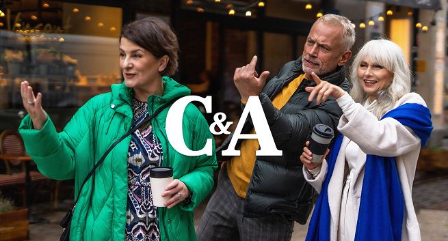 Wanda Romanowska, Jolanta Kopeć i Radosław Olejniczak w reklamie C&amp;A