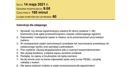 Matura 2021 z chemii. Arkusze CKE i odpowiedzi