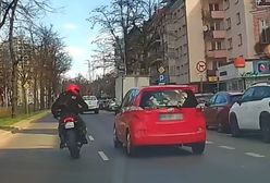 Opublikowali nagranie ze wściekłym motocyklistą. Ostro zareagował