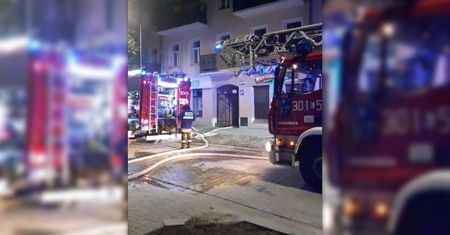 Środek nocy i groźny pożar mieszkania w Lublinie. Z budynku ewakuowano 12 osób